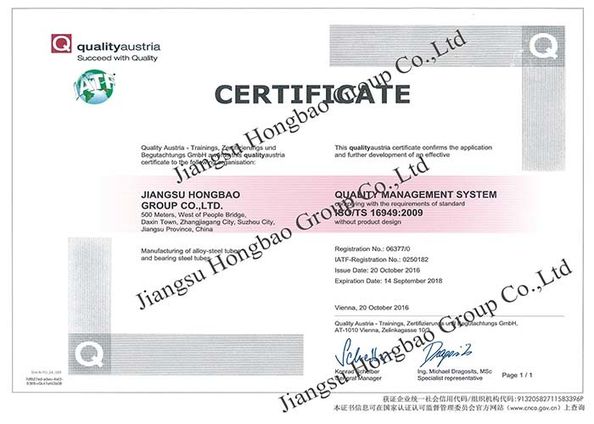 中国 Jiangsu Hongbao Group Co., Ltd. 認証